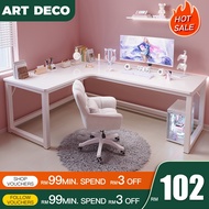 L Shape Gaming Table Corner Desk White Computer Table Meja Komputer Laptop Table Study Table 180CM M