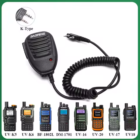 Baofeng Microphone Speaker Mic PTT Shoulder For UV-21 M-5R UV-18 Pro UV-17 DM-1701 QuanSheng UV-K5 U