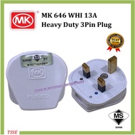 MK 646 WHI 13A Heavy Duty 3pin Plug Top (Sirim）