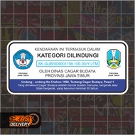 East Java Cultural Image Sticker Size 9 x 4 Cm