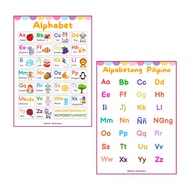 Kids Educational Alphabet Abakada A4 Laminated Wall Chart Learning Materials