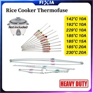 Heavy Duty 142C 185C 192C 229C 230C (10A/15A/20A) Rice Cooker Thermofuse Thermal Fuse 142 185 192 22