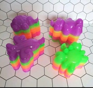 12pcs Cetakan Agar/Cetakan Puding/Cetakan Jelly Karakter Panda Kura-Kura Pesawat dan Kepiting