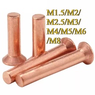 Copper countersunk head rivets GB869 percussion type flat head flat cone head solid rivets Copper d 