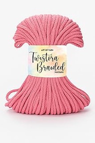 Art of Yarn, Twistora 7 mm 55% Cotton-45% Polyester Super Bulky(6) Macrame for Design Wall hangings,