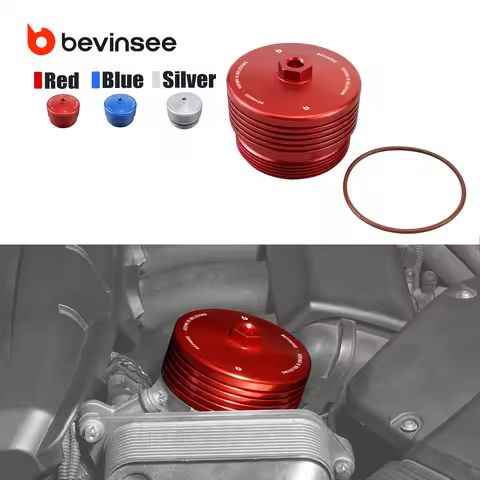BEVINSEE Oil Filter Housing Cap for BMW F31 F34 F36 F20 F10 E90 E60 E87 E92 E93 E91 X1 E84 X3 E83 X5