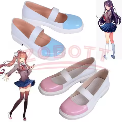 Game Literature Club Cosplay Shoes Monika Cosplay Shoes School Uniform Shoes Custom Made Any Size wo