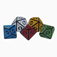 Pattern 0-9 Multi-Sided Dice Digital Color Running Group Board Game Accessories 4/6/8/10/12/20 Sides