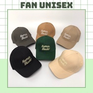 Caps - hats for men and women embroidered with the word Human, high quality Khaki, Unisex Korean fas
