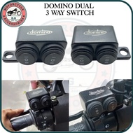 E.G Motorcycle Domino Dual Mini Driving Light Switch 3 Way Switch Waterproof Universal