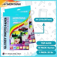 1 pack MONTANA Glossy photo Paper 230gsm A4 230gsm Photo Paper/ Glossy photo Paper/