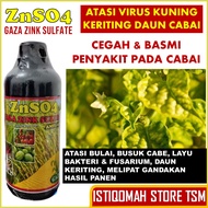 Obat Semprot Organik Anti Daun Cabe Kuning Keriting ZnSO4 GAZA ZINK SULFATE Anti Patek dan Busuk Cabe – Pupuk Semprot Organik Cabe – Pupuk Atasi Penyakit Cabe Kering Keriting Karena Hama Kutu Putih Semut Ulat dll