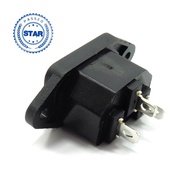 Ac Power Socket C14 Pin Socket Ear Fixed Hole Computer Socket Rice Battery Electric Cooker E7