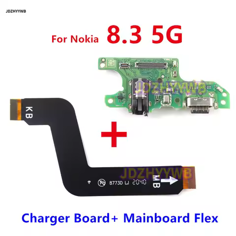 1PCS Mainboard Flex For Nokia 8.3 5G Main Board Motherboard Connector LCD Flex Cable Charger Board R