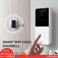(WiFi2.4Ghz) (MOES/TUYA SG) Smart WiFi Video Doorbell Camera 2-way Audio Intercom Wireless Door Bell Night Vision HA