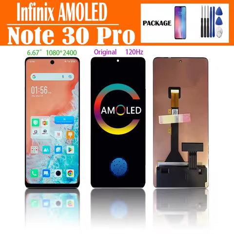 Original AMOLED For Infinix Note 30 Pro x678B LCD Display Touch Screen For Infinix Note30 Pro Lcd Di