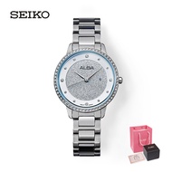 SEIKO Alba Quartz Watch For Women 3Bar Waterproof Starry Sky Small Diamond 4 Color Metal Strap Fashi