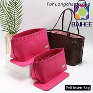BAIHEE 1Pcs Insert Bag, Storage Bags with Bottom Linner Bag, Portable Felt Multi-Pocket Travel Bag Organizer for Longchamp Bag