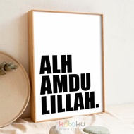 Islamic Wall Decor Poster Alhamdulillah Minimalist Home Decoration Wall Decoration