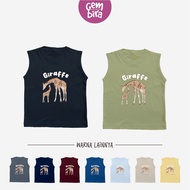 Sleeveless Icon Singlet for Boys and Girls Cotton Giraffe T-Shirt Ages 1 2 3 4 5 6 7 8 9 Years Happy