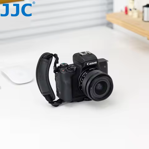JJC Camera PU leather Wrist Strap for DSLR Mirrorless Camera Fit Canon EOS R50 V EOS R50 EOS R100 EO