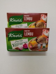 ซุปก้อนคนอร์ รสเนื้อ ขนาด6ก้อน Knorr Beef Stock 6 Cube (Kiub Pati Lembu 6 kiub) (60G) HALAL Produ