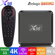 X98Q Android11.0 Smart TV BOX Amlogic S905W2 Quad Core 4K 2.4/5G WiFi Streaming Media Players 4K AV1 HDR Youtube Netflix TV Prefix
