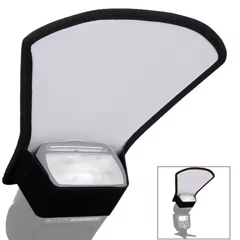 Camera Flash Diffuser Softbox Silver and White Flash Light Reflector for Canon 580EX/ for Nikon SB-6