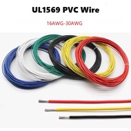 UL1569 PVC Wire 30 28 26 24 22 20 18 16AWG Insulated OFC Tinned Copper Electron Conductor Cable Lamp