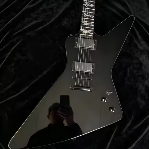Costom Electric guitar with wolf-scale inlays and active pickup is selling well Free Shipping