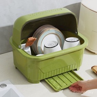 Jiadongli Household Anti-dust Cupboard Storage Box Dish Box Dish Storage Cupboard Drain Dishes Stora