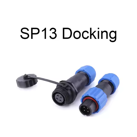 SP13 Waterproof Docking Connector plug 1/2/3/4/5/6/7/9P IP68 cable connector Panel Mount Wire Cable 