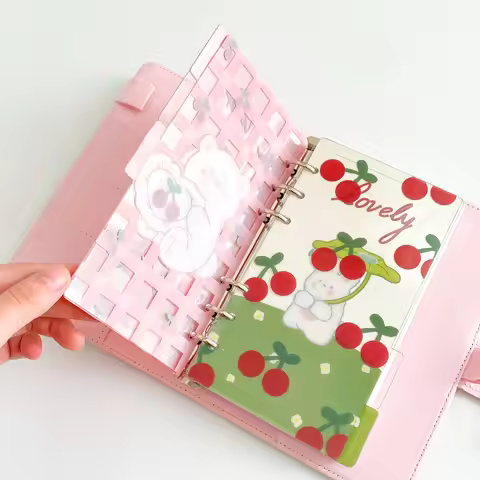 A6 PVC Index Divider 6 Holes For Binder Planner Notebook Stationery Notebook Paper Divider Accessori