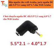Power head for Aruba wifi, DC power jack converts 5.5*2.1 to 4.0*1.7 for Aruba Wifi