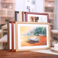 Frame picture frame simple 4k8k16k open hanging wall solid wood picture frame a2a3a4 framed gift