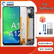 6.5'' A12 Display Screen with Frame for Samsung Galaxy A12 A125 A125F A125M Lcd Display + Touch Screen Digitizer Replacement