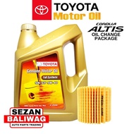 5W-40 FULLY SYNTHETIC 4 LITERS ORIGINAL TOYOTA OIL FOR VIOS ALTIS AVANZA RUSH OIL CHANGE PACKAGE WITH OIL FILTER