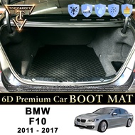 Top Carpet BMW 5 SERIES F10 ( 2011 - 2017 ) Car Boot Mat PU Leather Cargo Mat Trunk Carpet Boot Line