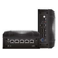 Fanless N100 Industrial Mini PC Micro Firewall Appliance, 4 * 2.5Gbe i225 LAN Ports POE in Mini Comp