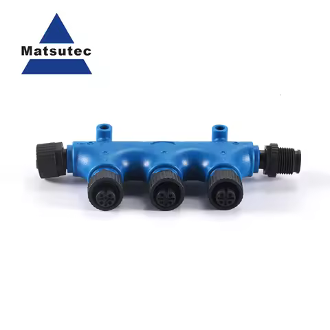 NMEA 2000 T Connector 3 4 5 6 7 8Port 5Pin M12 Thread IP67 Waterproof NMEA 2000 (N2k) T-Connector fo