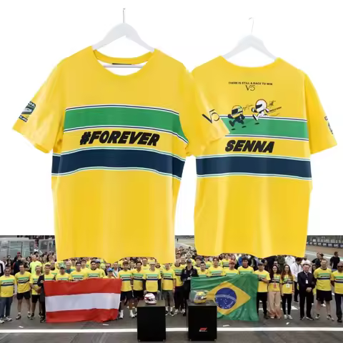 2024 F1 SENNA T-shirt Shirt 30 Yeas Commemorative T-shirt ALONSO, Charles Leclerc, Checo Perez T-shi