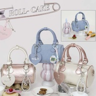 [AVAILABLE] 8angles Roll Cake 8inch Mini Crossbody Shoulder Bag with Adjustable Strap Keychain