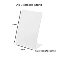 Acrylic L Shape Display Stand A4,A5,A6 Size / Acrylic Display Stand Transparent