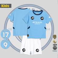 Man City เสื้อฟุตบอลแมนเชสเตอร์ ซิตี้ ชุดเหย้า Home 24/25 Kids Jersey สำหรับเด็ก 2-13 ปี