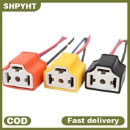 SHP Top 3-Hole Ceramic H4 Wire Car Headlight Socket Plug