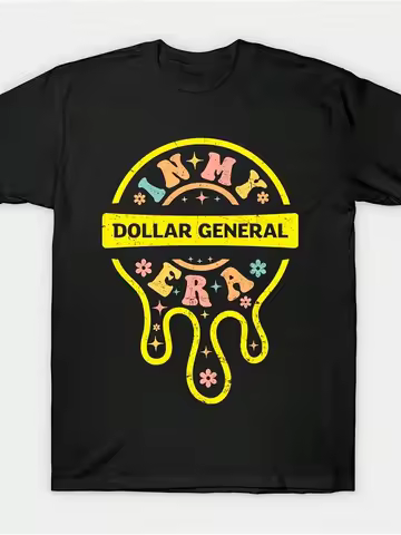 Men'S Cotton T Shirt My Dollar General Era Print Crew Neck Short Sleeve Regular Fit Medium Stretch S