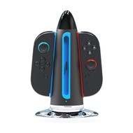 DZ605 4 In 1 Rocket-Shape Joy Con Controller Charge Dock Station for Nintendo Switch 2 Joy-Con Dock 