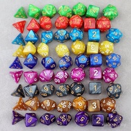 Akrilik Rentas Sempadan DND Dadu RPG PRTG Permainan Papan Permainan Digital Dadu Berbilang Sisi Loke