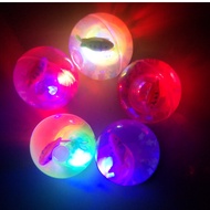 Flash Crystal Ball, Luminous Bouncy Ball, Jump Ball With Rope Flash Children'S Toy Water Ball