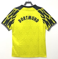 Retro 94-95 Dortmund Jersey Dortmund Dormund Replica Home Football Uniform Sammer